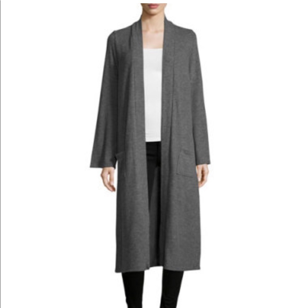 NYTT Long Stretch open cardigan Grey